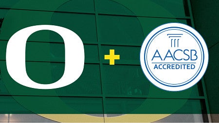 University of Oregon and AACSB logo